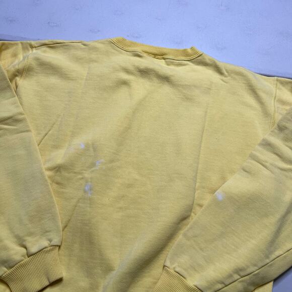 Vintage Hong Kong Graphic Sweatshirt Yellow Pullover Crewneck Mens Large 80s - Picture 8 of 9